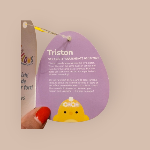 Triston Squishmallow 11" Plush - Series 11 #130-4  Spring and Easter Theme! - Picture 3 of 3